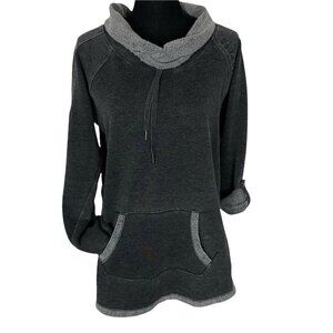 CALVIN KLEIN Womens Pullover Turtleneck Cowl Neck Sweatshirt Gray M B44-9